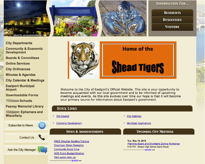 A website as viewed from a desktop browser.