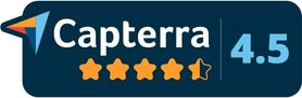 Capterra 4.5/5 star rating of CourseStorm